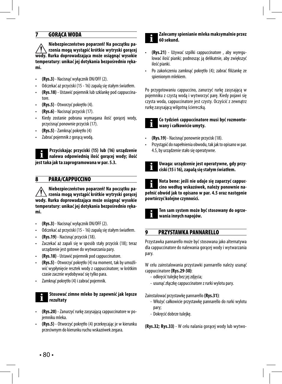 Philips Saeco Nina Machine espresso manuelle User Manual | Page 80 / 88