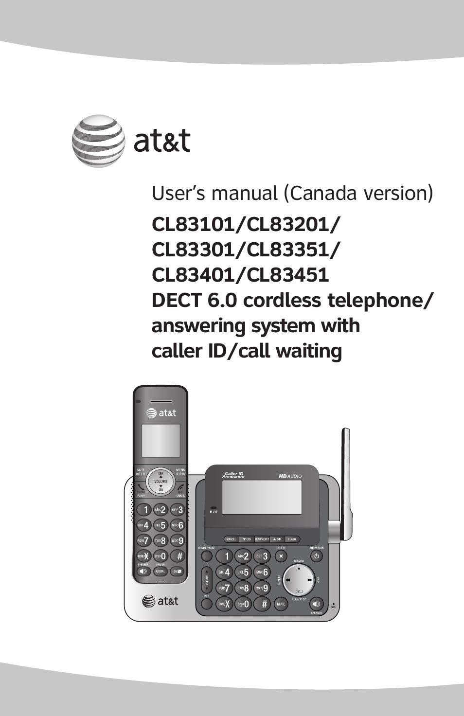 AT&T CL83201 User Manual | 120 pages