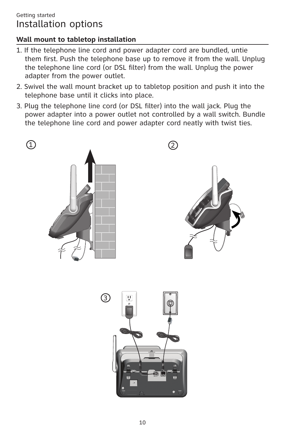 Installation options | AT&T CL83201 User Manual | Page 16 / 120