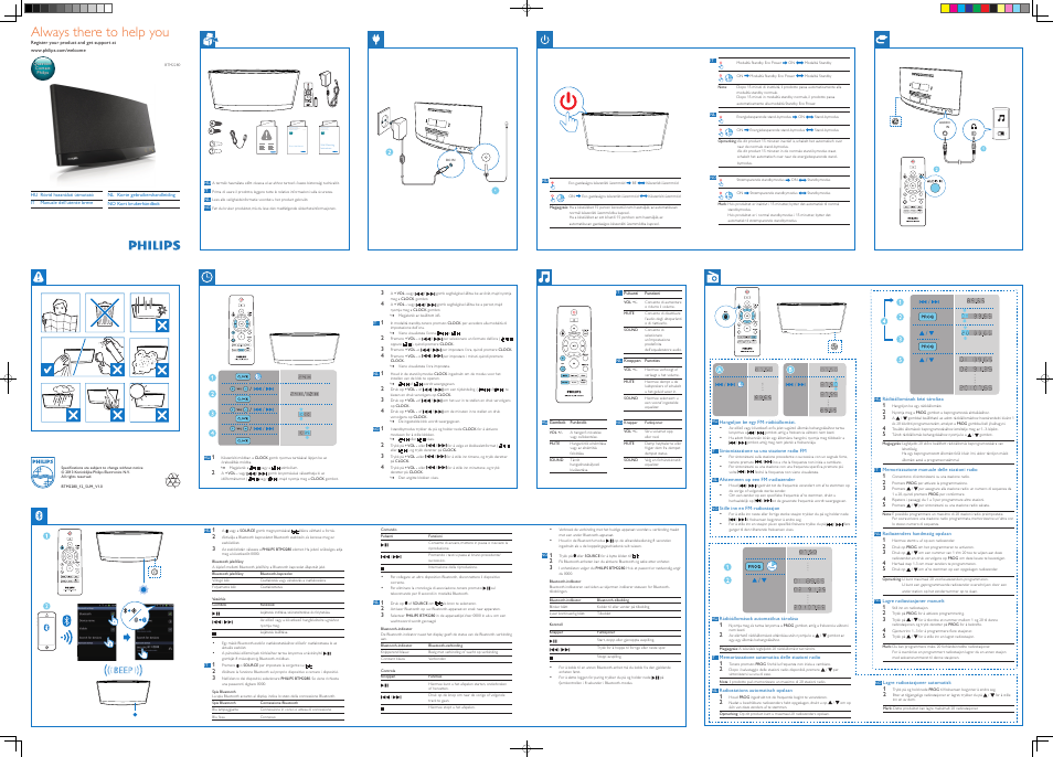 Always there to help you | Philips Microchaîne User Manual | Page 5 / 10