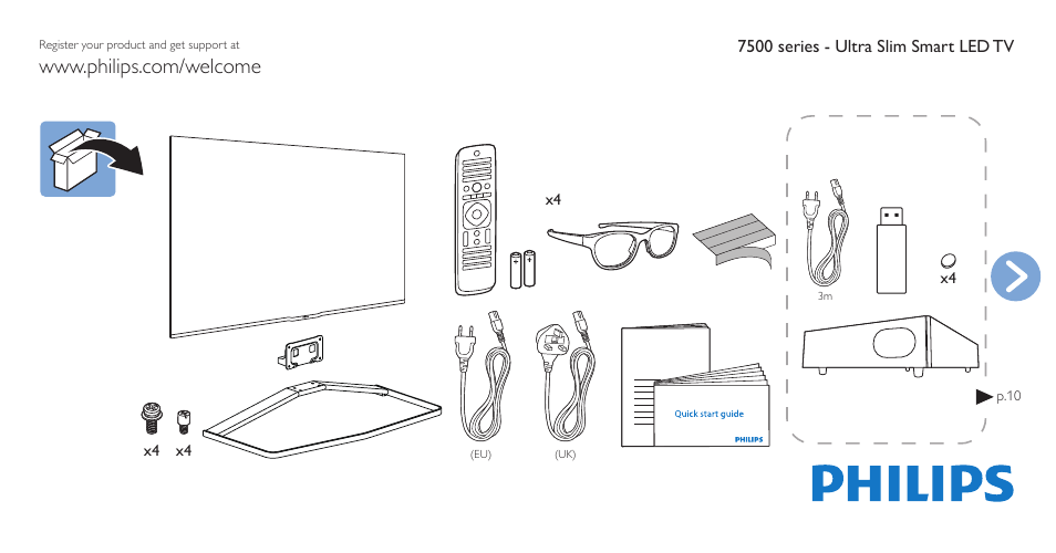 Philips 7000 series Téléviseur LED ultra-plat Smart TV Full HD User Manual | 16 pages