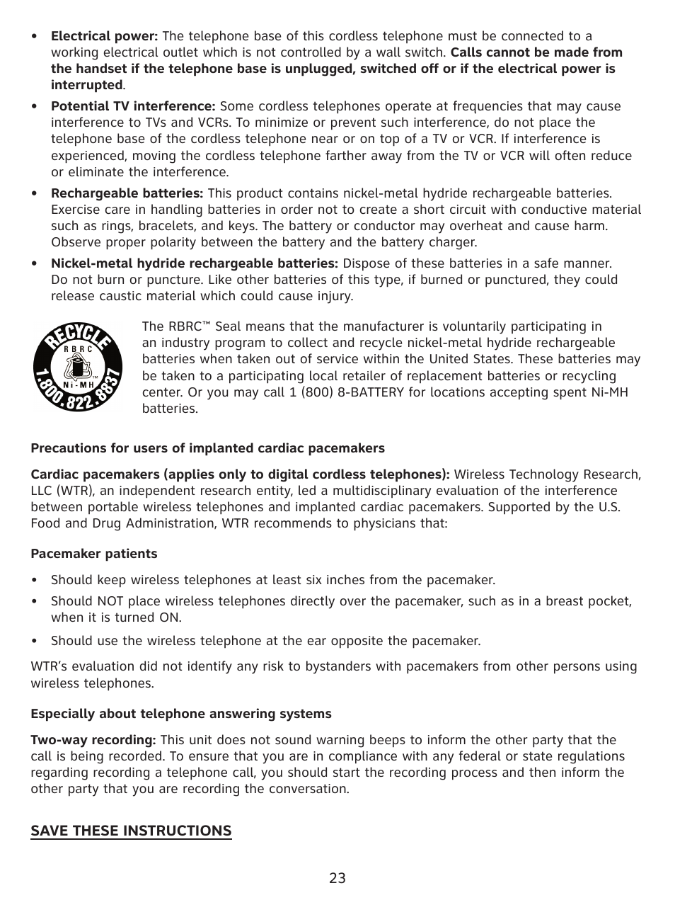 AT&T DECT EL52100 User Manual | Page 24 / 30