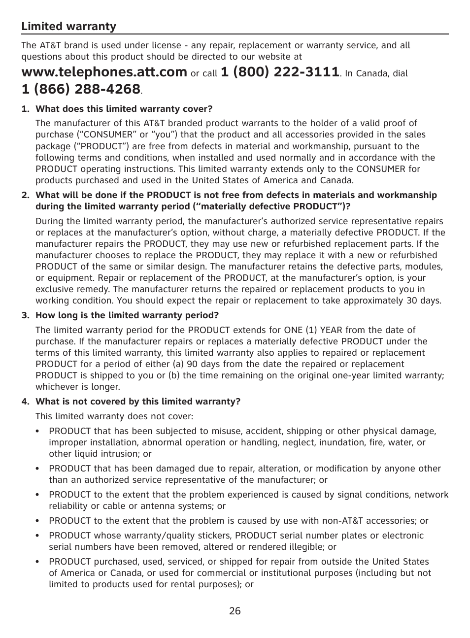 AT&T DECT EL52100 User Manual | Page 27 / 30