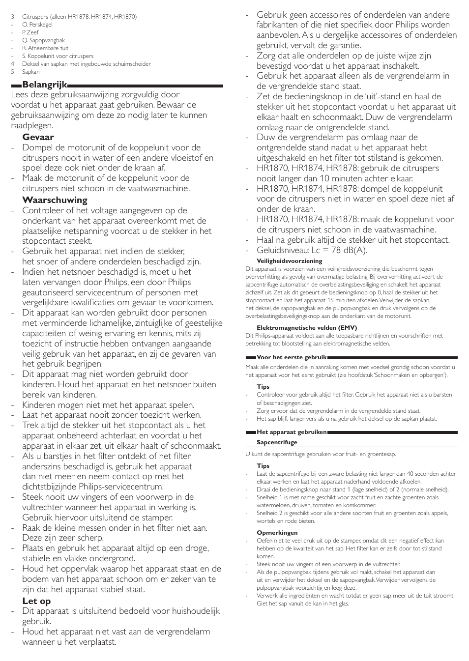 Philips Avance Collection Centrifugeuse User Manual | Page 10 / 13
