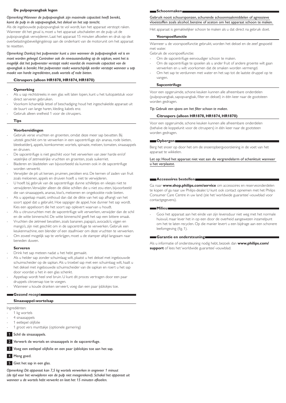 Philips Avance Collection Centrifugeuse User Manual | Page 11 / 13