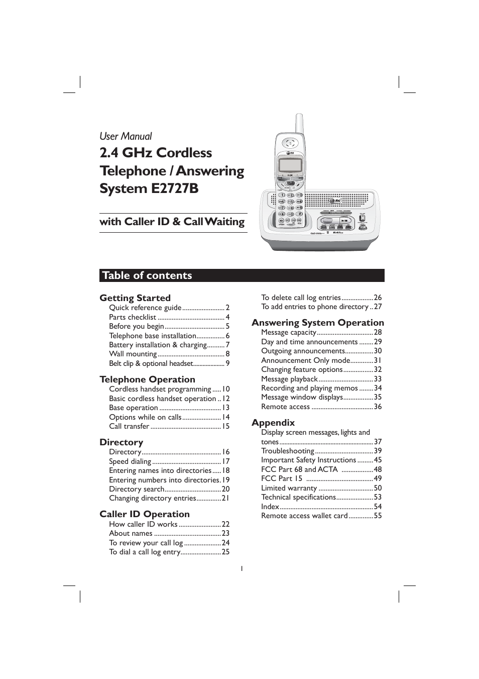 AT&T E2727B User Manual | Page 5 / 60