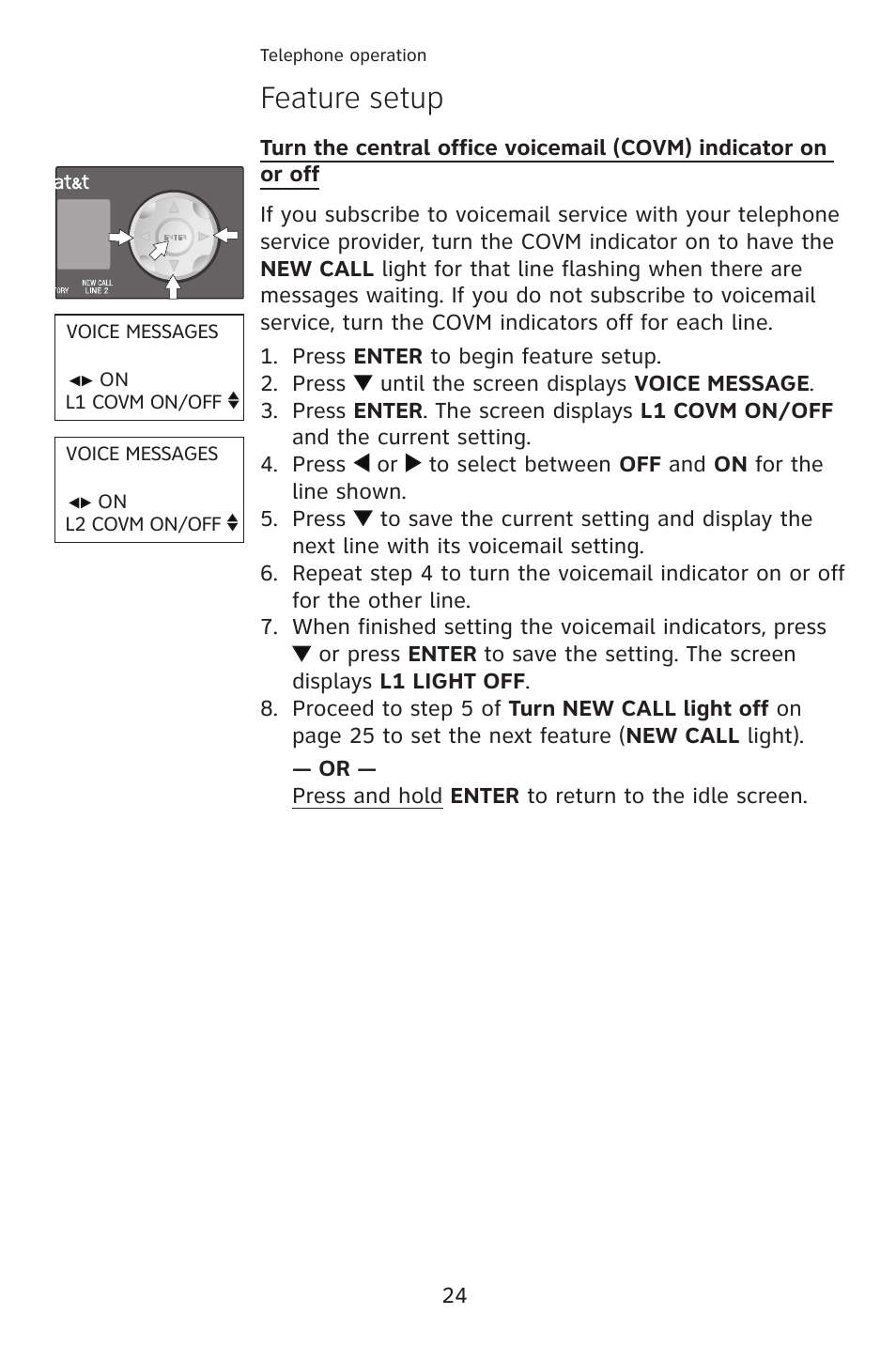 Feature setup | AT&T 993 2-Line User Manual | Page 27 / 79