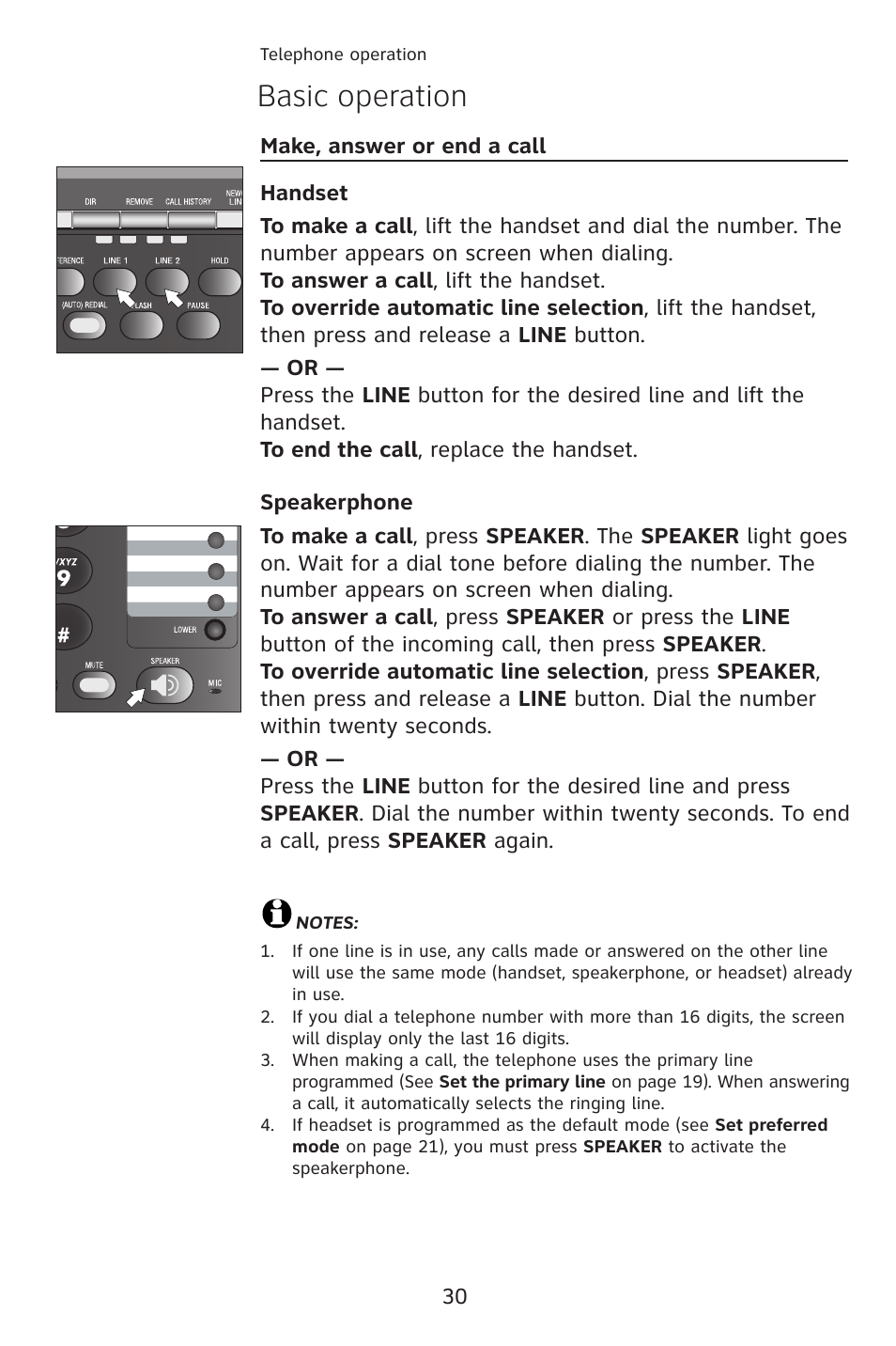 Basic operation | AT&T 993 2-Line User Manual | Page 33 / 79