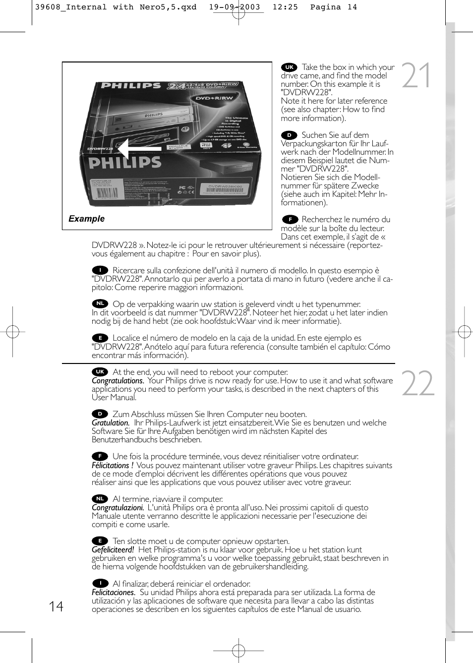 Philips Lecteur interne User Manual | Page 14 / 40