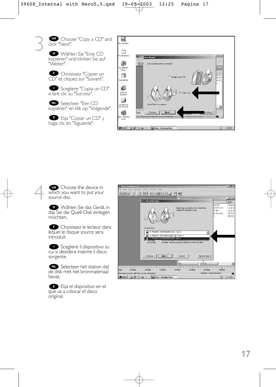 Philips Lecteur interne User Manual | Page 17 / 40