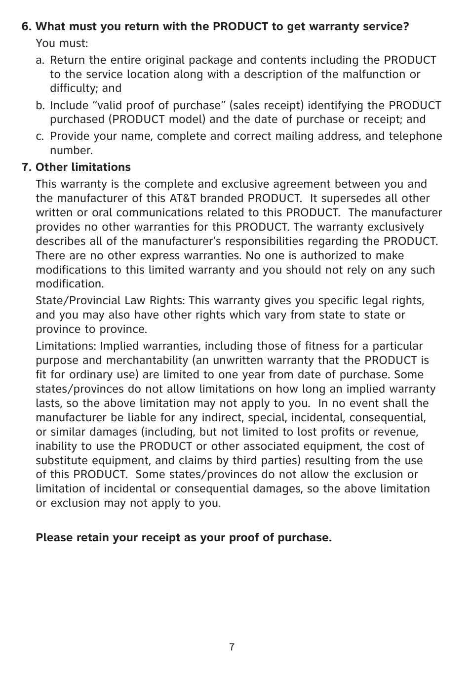 AT&T Trimline 205 User Manual | Page 9 / 18