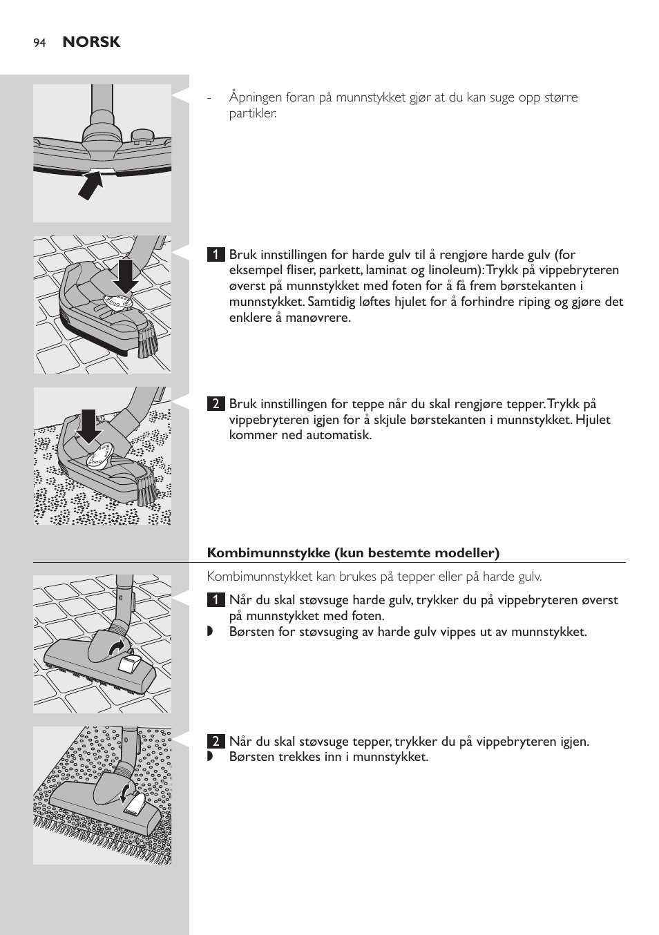 Philips HomeHero Aspirateur avec sac User Manual | Page 94 / 190