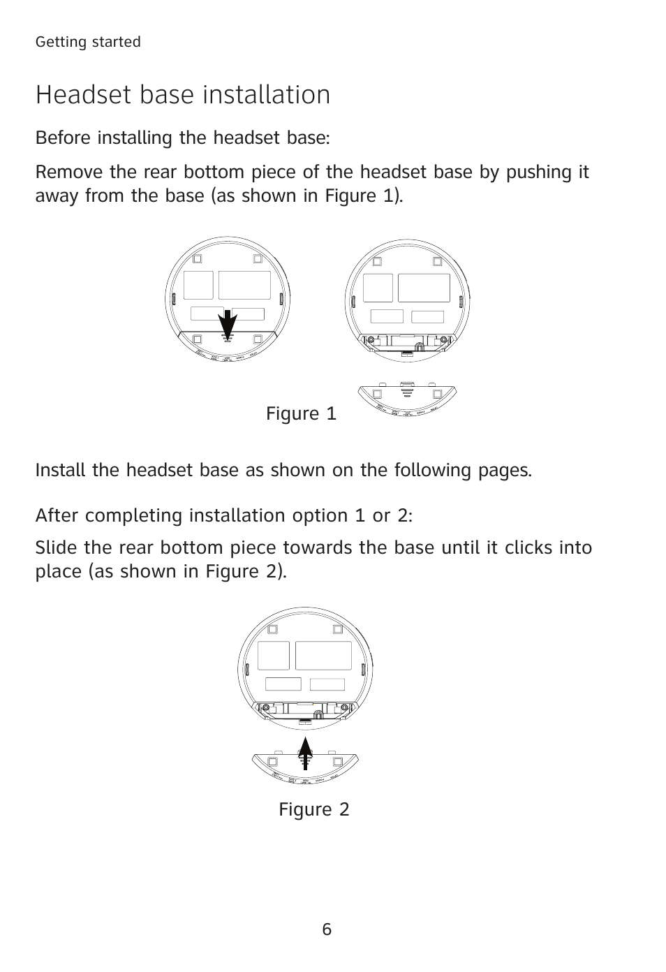 Headset base installation | AT&T TL760 User Manual | Page 7 / 14