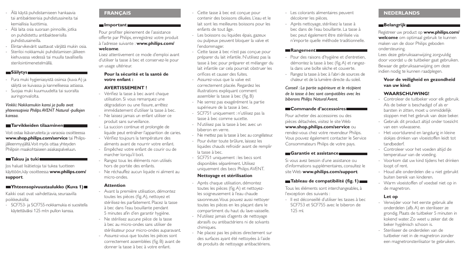 Philips AVENT Tasse à bec User Manual | Page 4 / 6