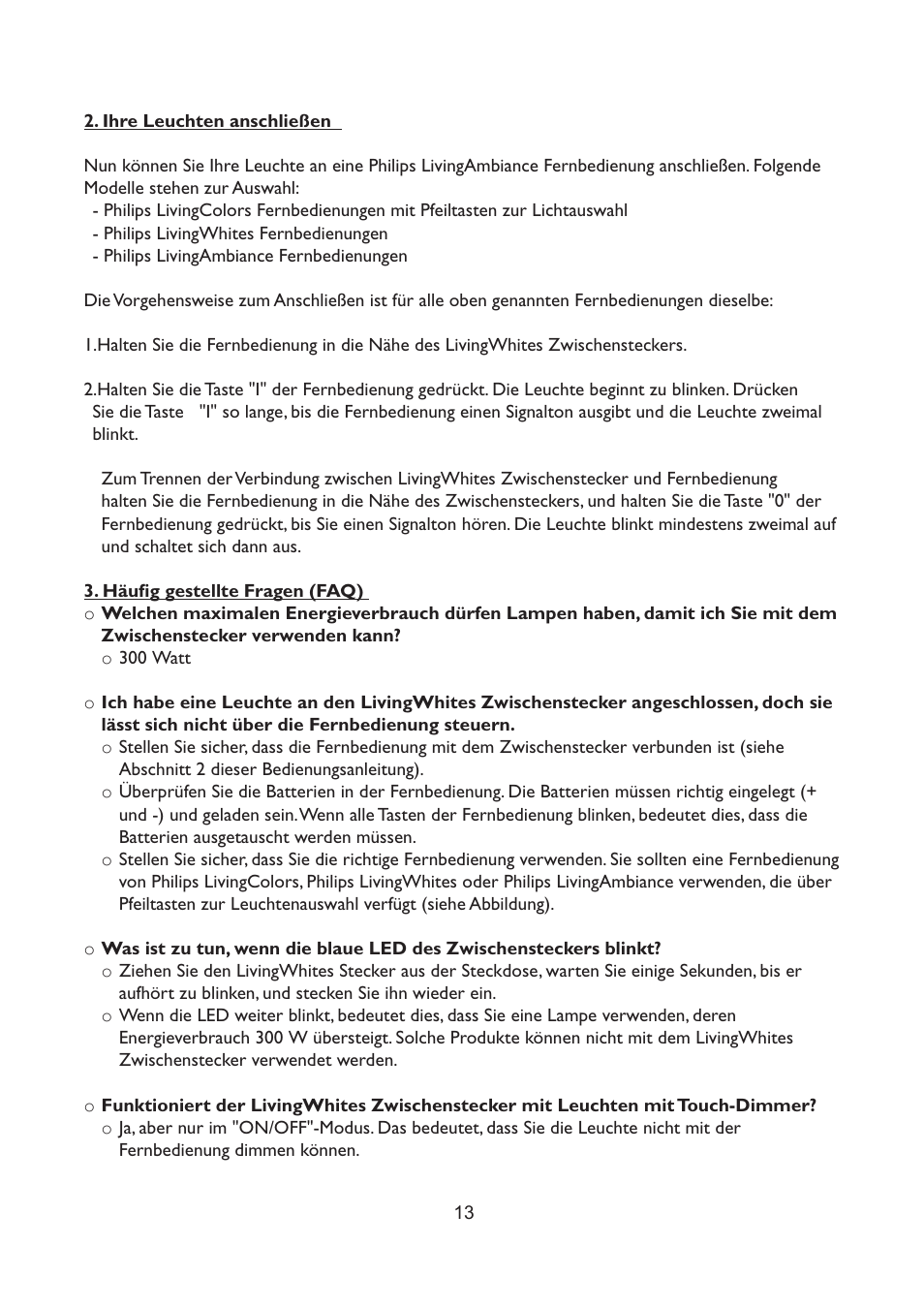 Philips LivingWhites Fiche électrique française User Manual | Page 13 / 121