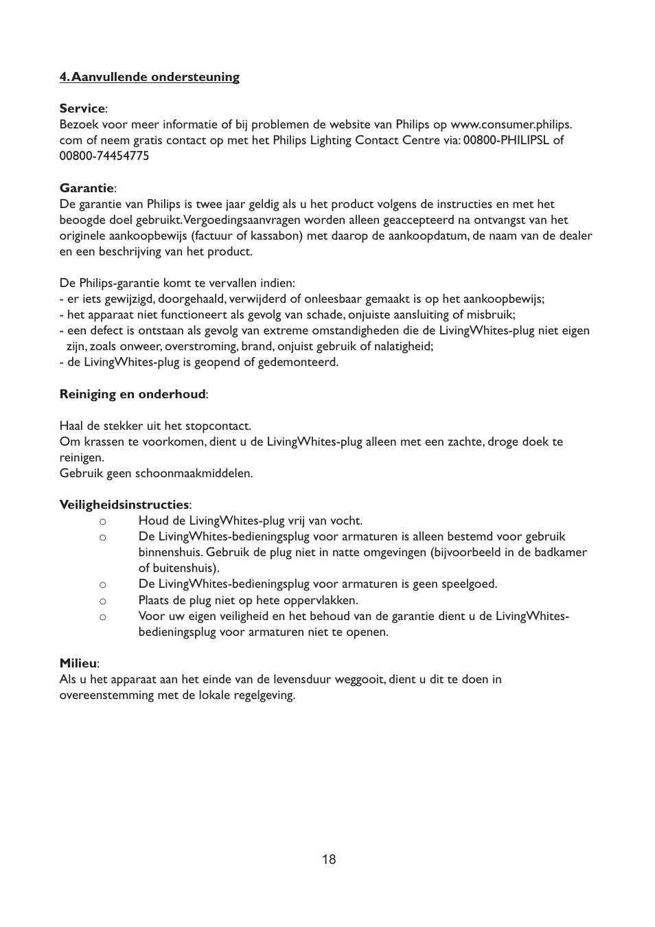 Philips LivingWhites Fiche électrique française User Manual | Page 18 / 121