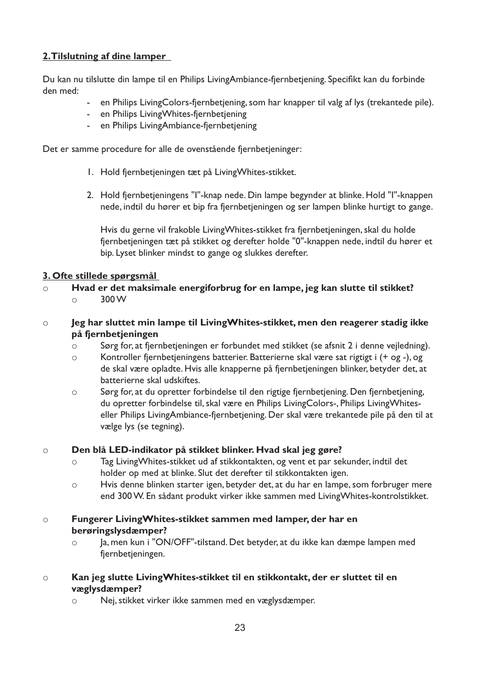 Philips LivingWhites Fiche électrique française User Manual | Page 23 / 121