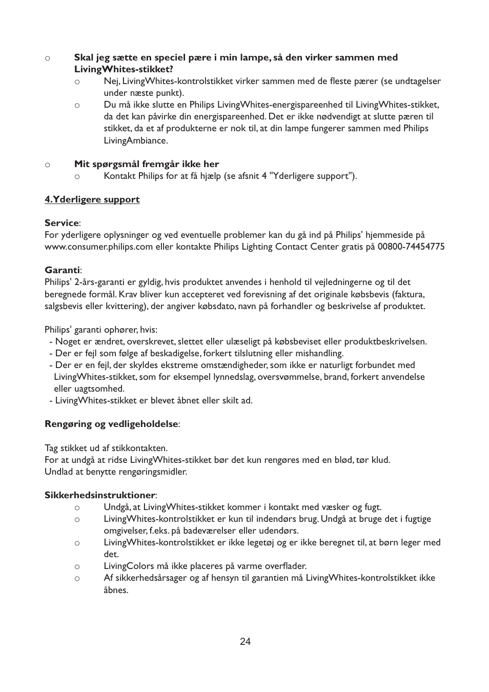 Philips LivingWhites Fiche électrique française User Manual | Page 24 / 121