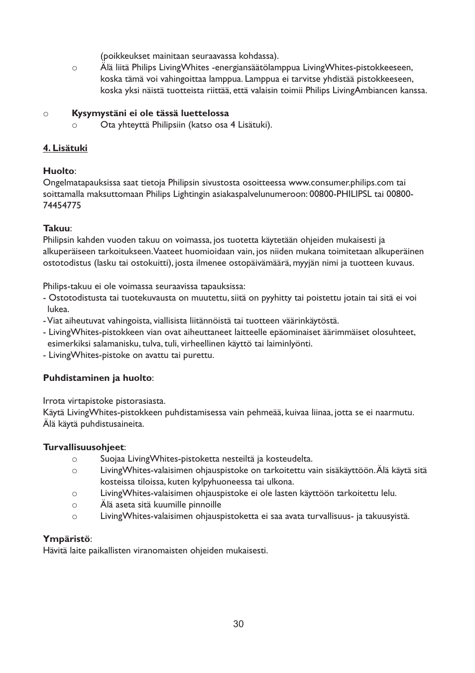 Philips LivingWhites Fiche électrique française User Manual | Page 30 / 121