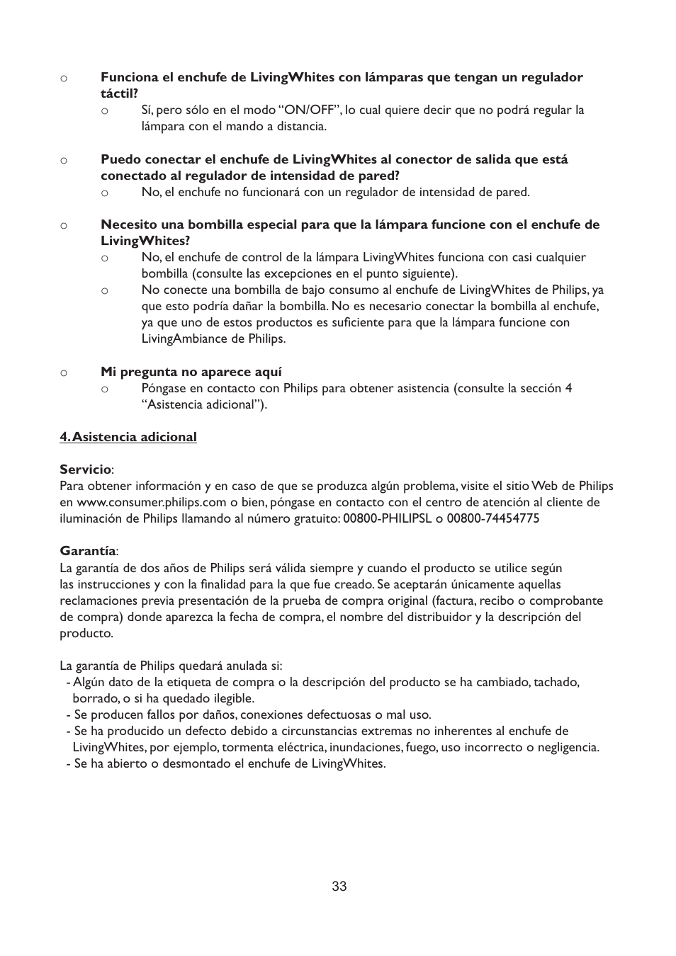 Philips LivingWhites Fiche électrique française User Manual | Page 33 / 121