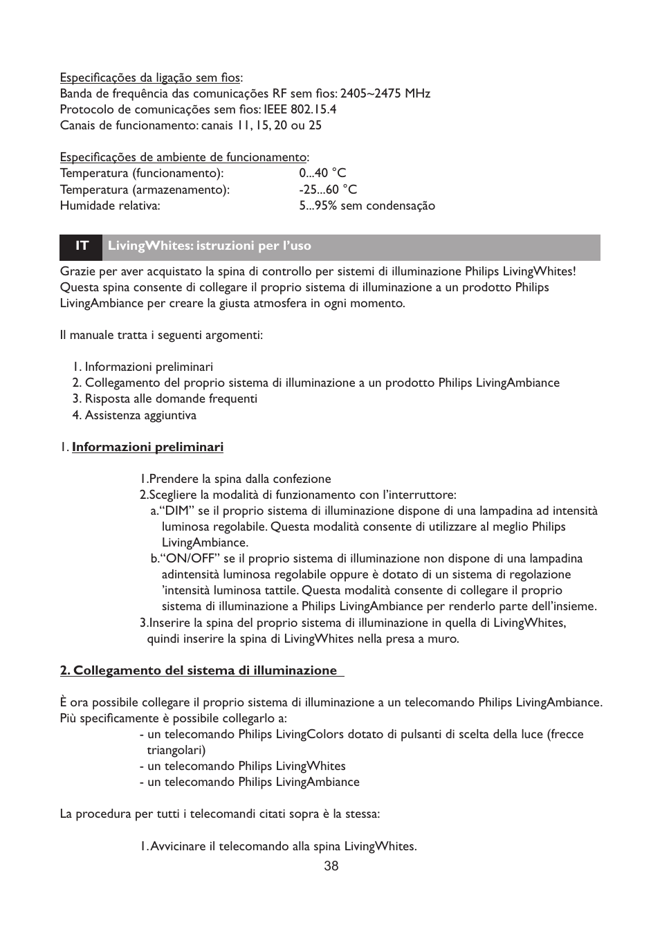 Philips LivingWhites Fiche électrique française User Manual | Page 38 / 121