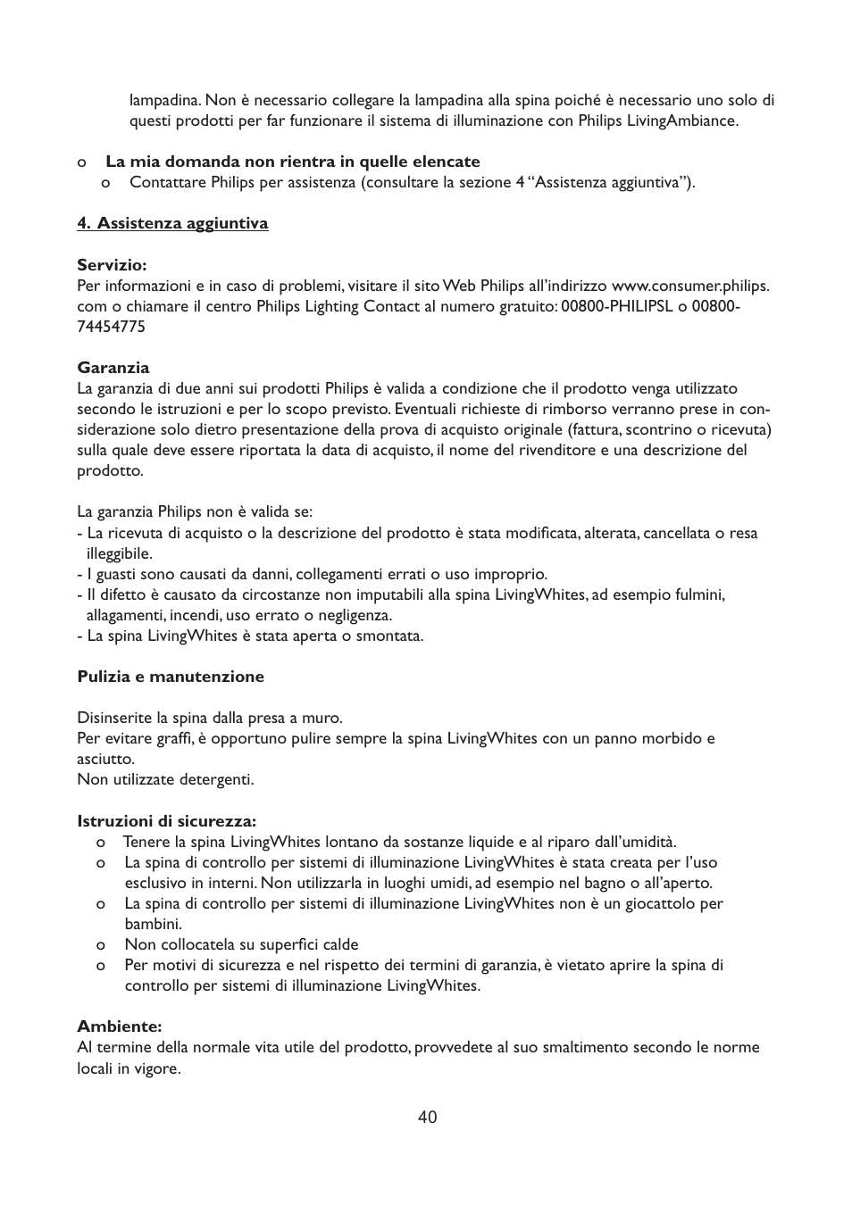 Philips LivingWhites Fiche électrique française User Manual | Page 40 / 121