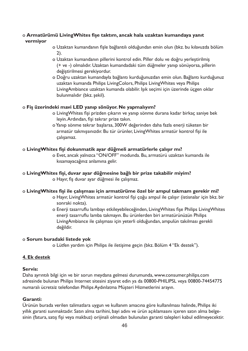 Philips LivingWhites Fiche électrique française User Manual | Page 46 / 121