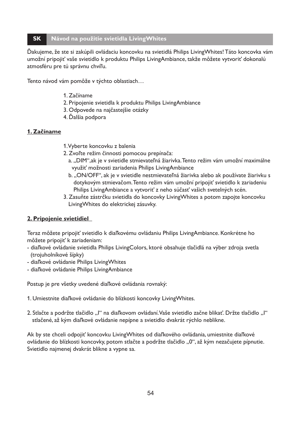 Philips LivingWhites Fiche électrique française User Manual | Page 54 / 121