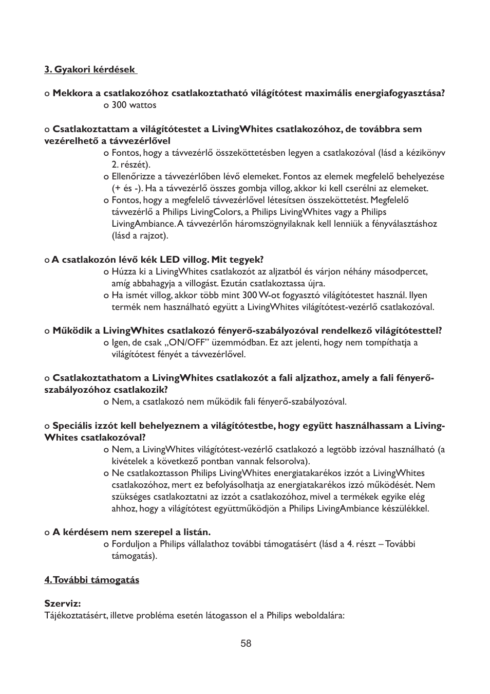 Philips LivingWhites Fiche électrique française User Manual | Page 58 / 121