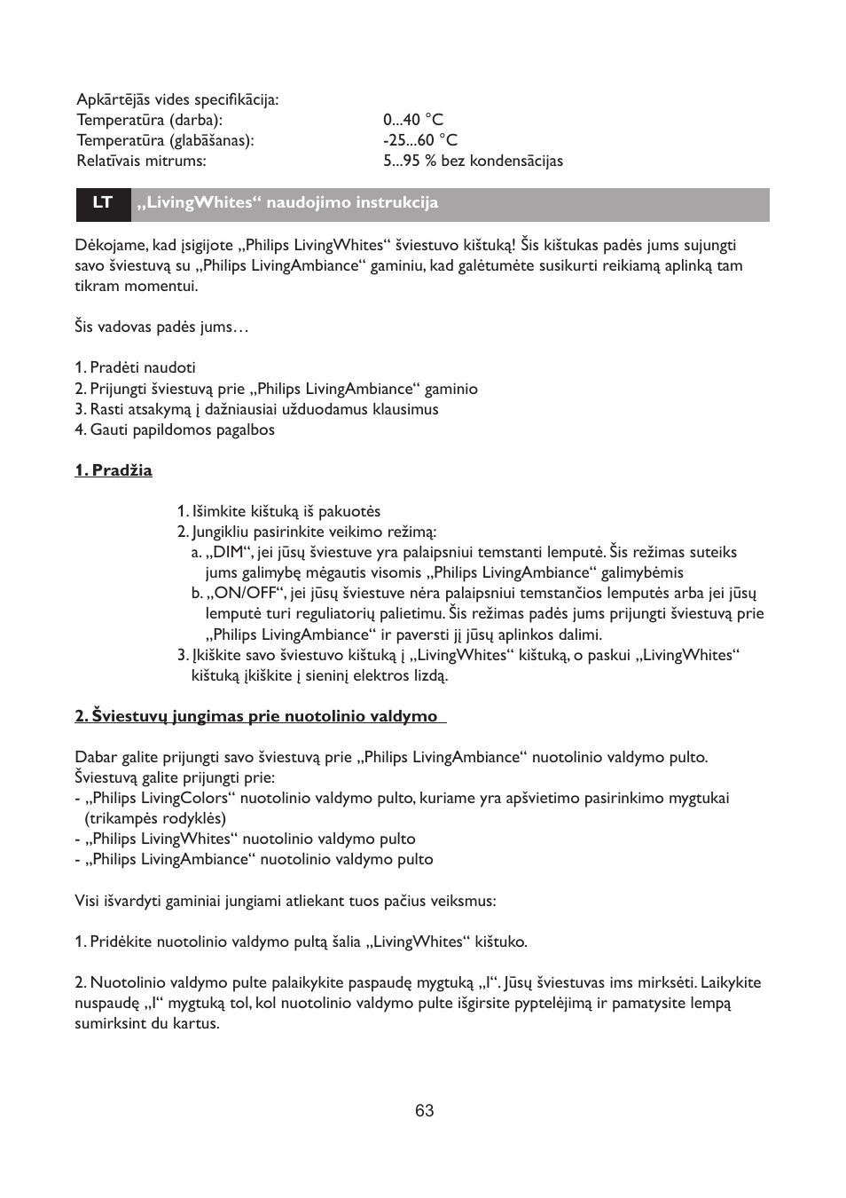 Philips LivingWhites Fiche électrique française User Manual | Page 63 / 121