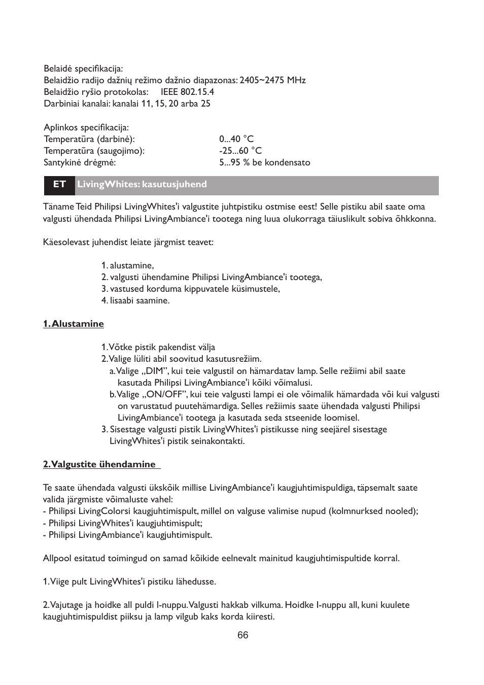 Philips LivingWhites Fiche électrique française User Manual | Page 66 / 121