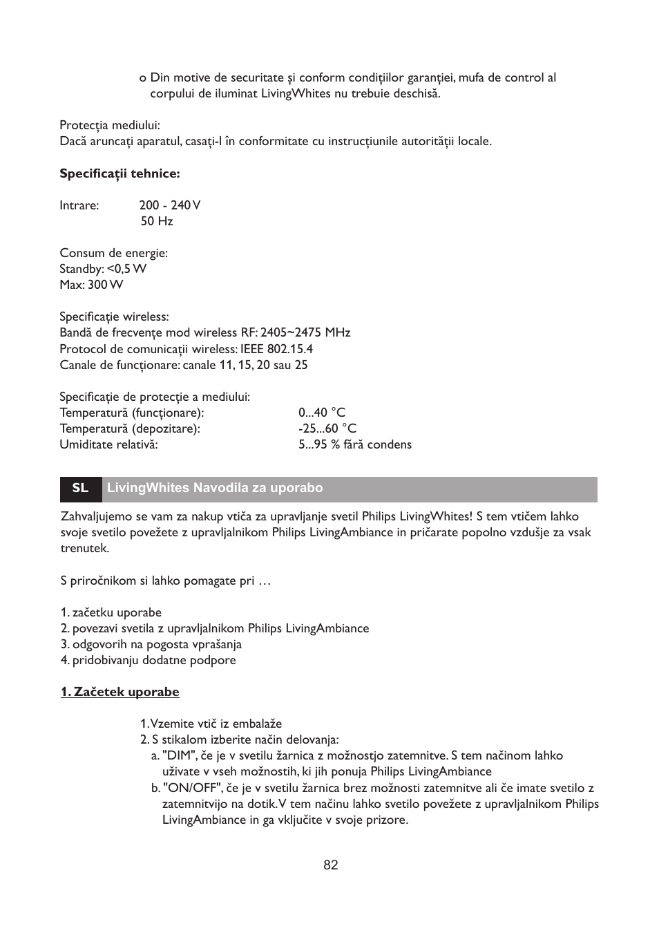 Philips LivingWhites Fiche électrique française User Manual | Page 82 / 121