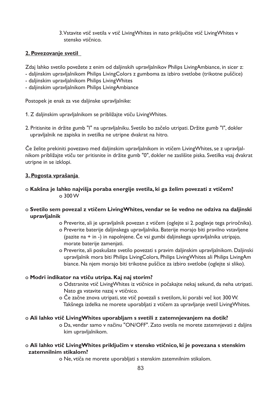 Philips LivingWhites Fiche électrique française User Manual | Page 83 / 121