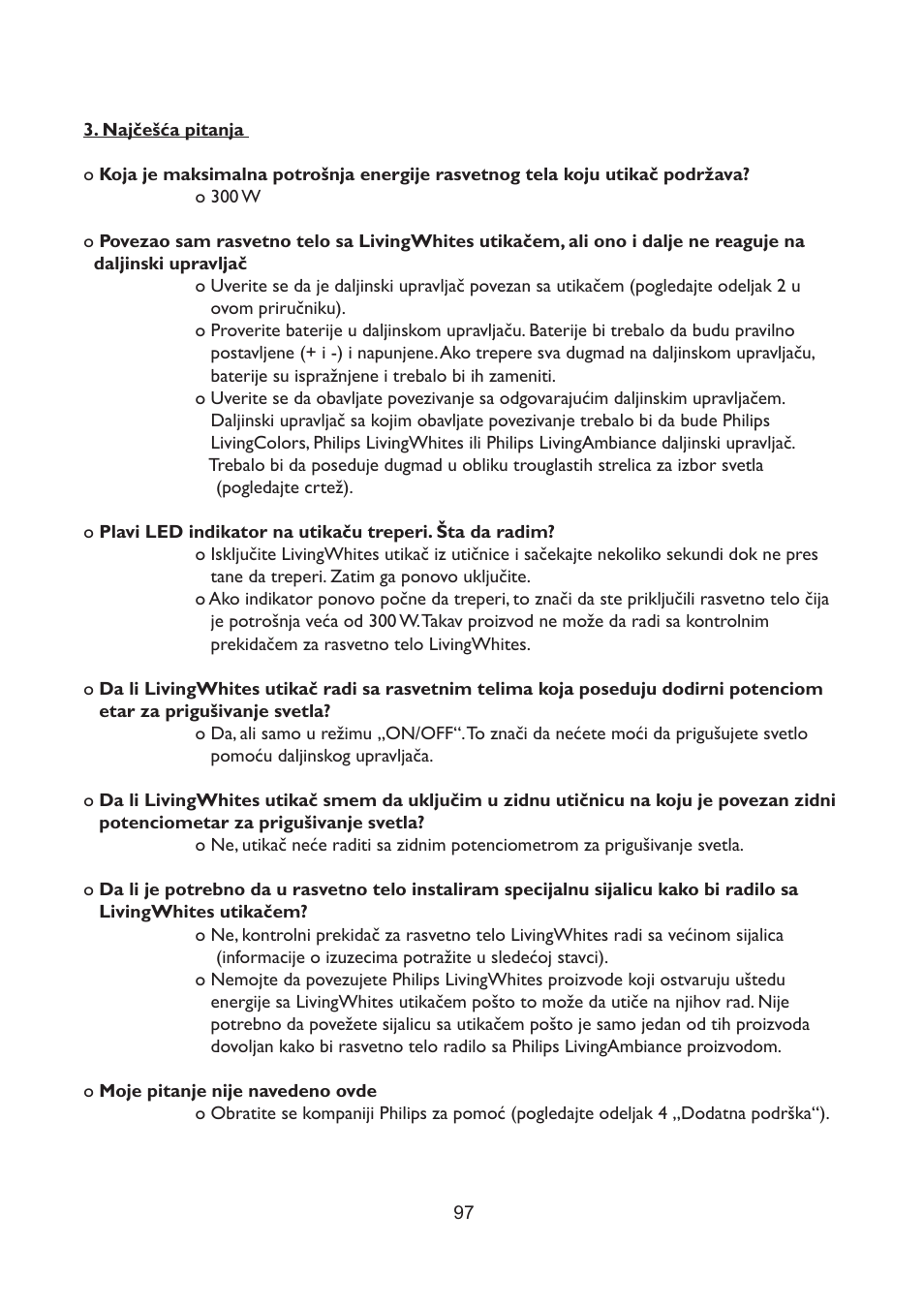 Philips LivingWhites Fiche électrique française User Manual | Page 97 / 121