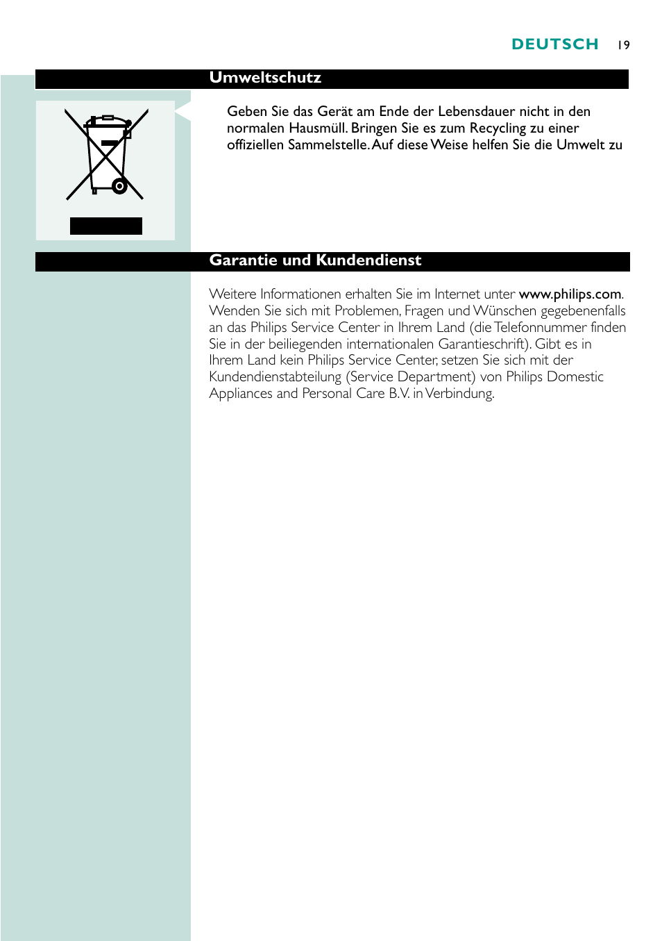 Philips Fer vapeur User Manual | Page 19 / 48
