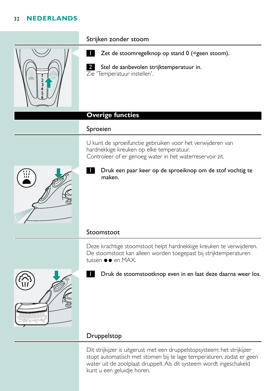 Philips Fer vapeur User Manual | Page 32 / 48