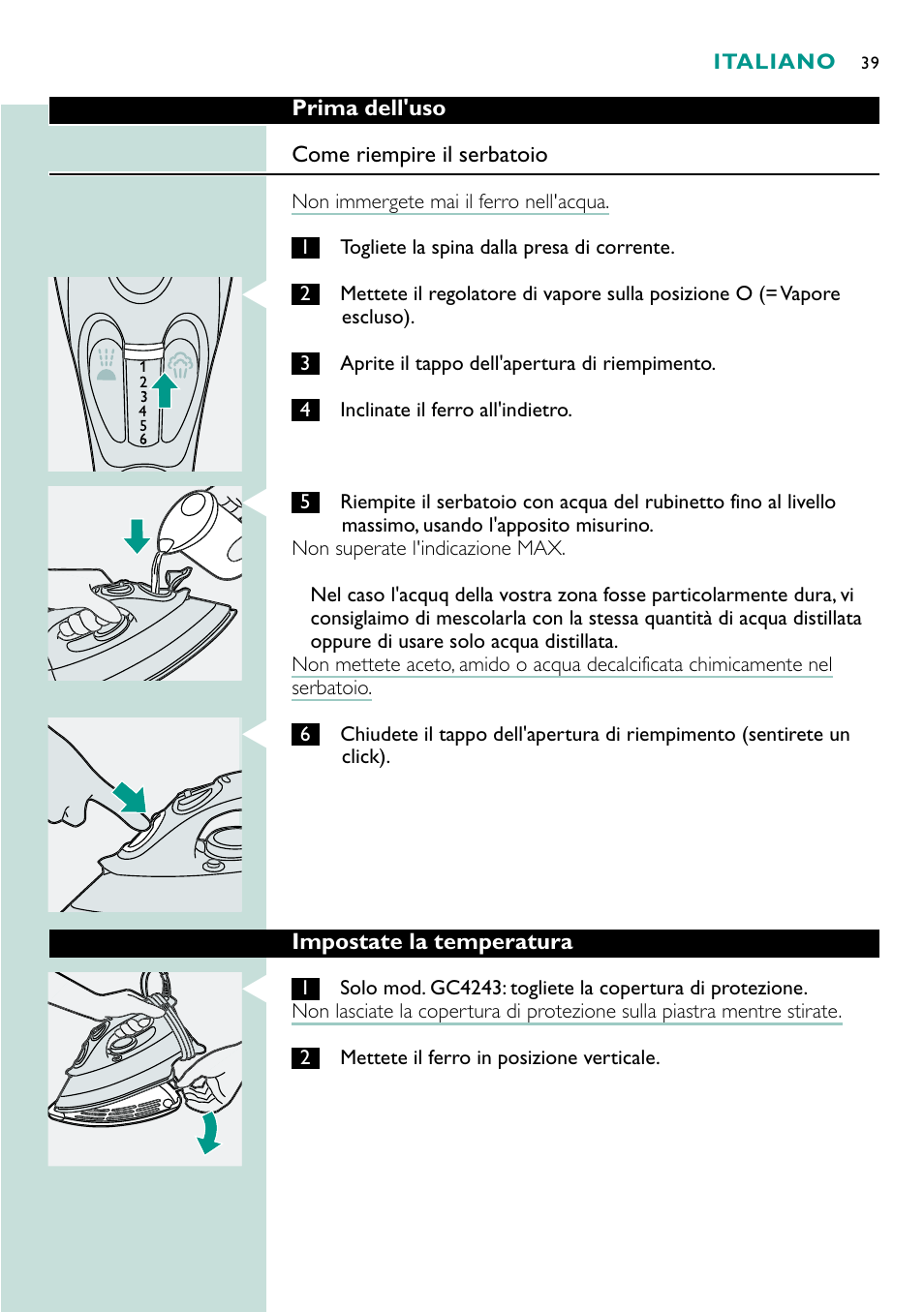 Philips Fer vapeur User Manual | Page 39 / 48