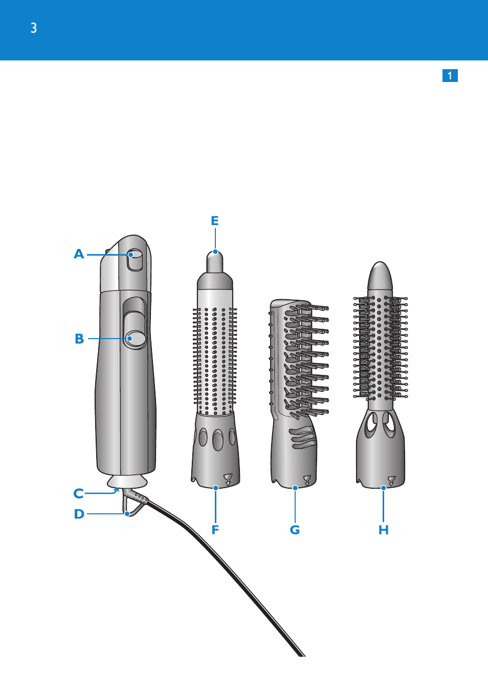 Philips Brosse soufflante User Manual | Page 3 / 108