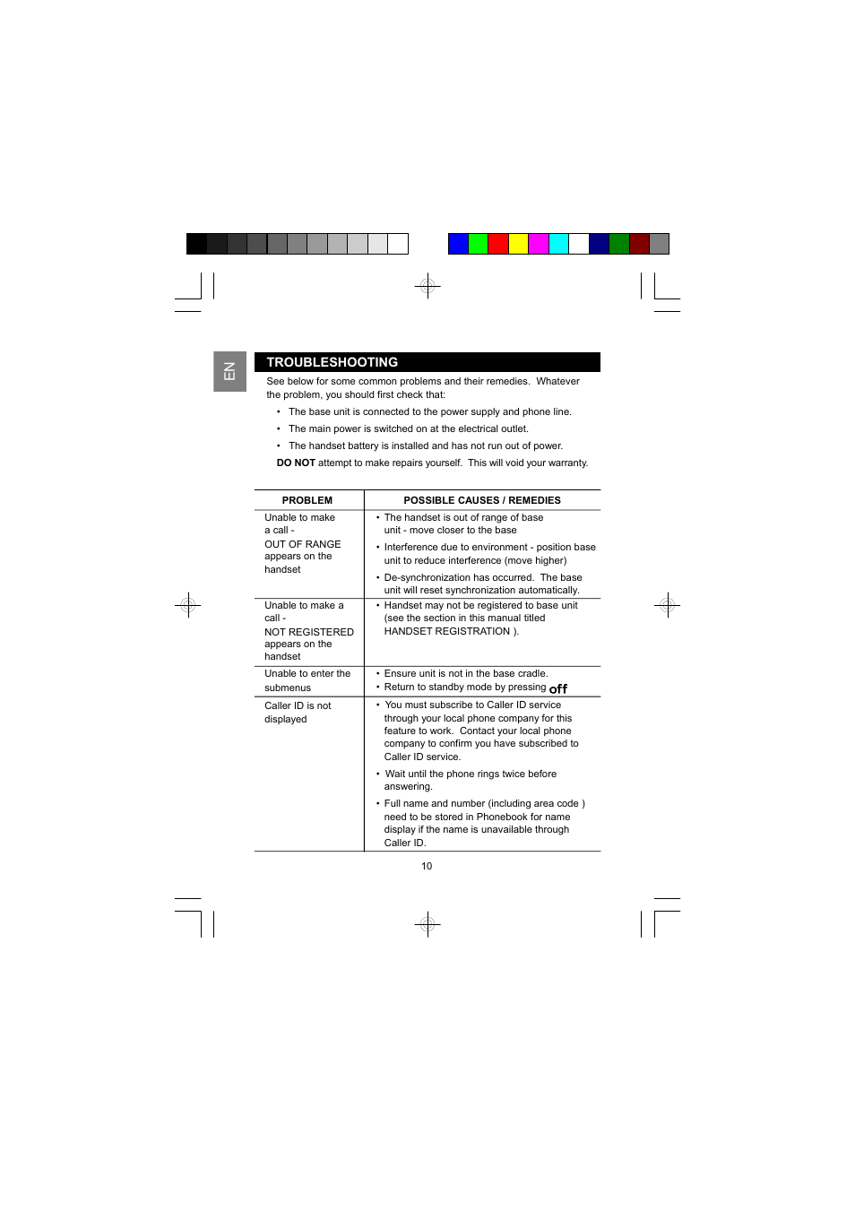 AT&T ID-282H User Manual | Page 11 / 23