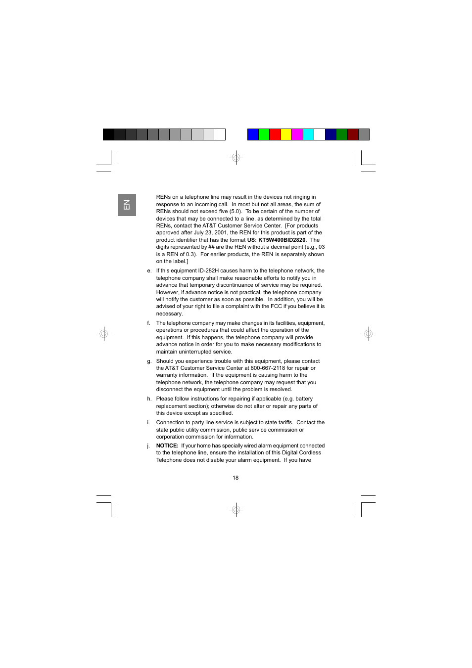 AT&T ID-282H User Manual | Page 19 / 23