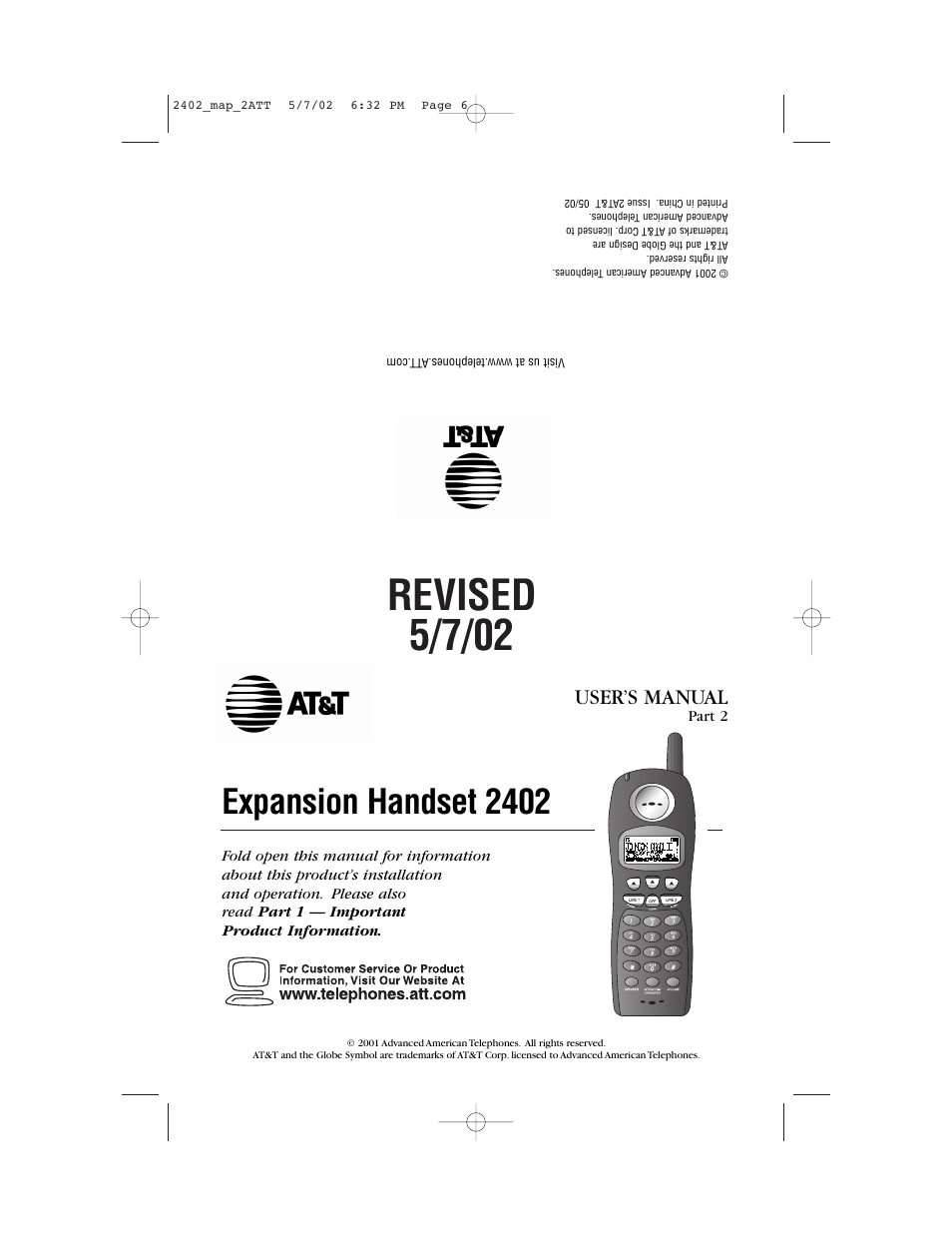 AT&T 2402 User Manual | 6 pages