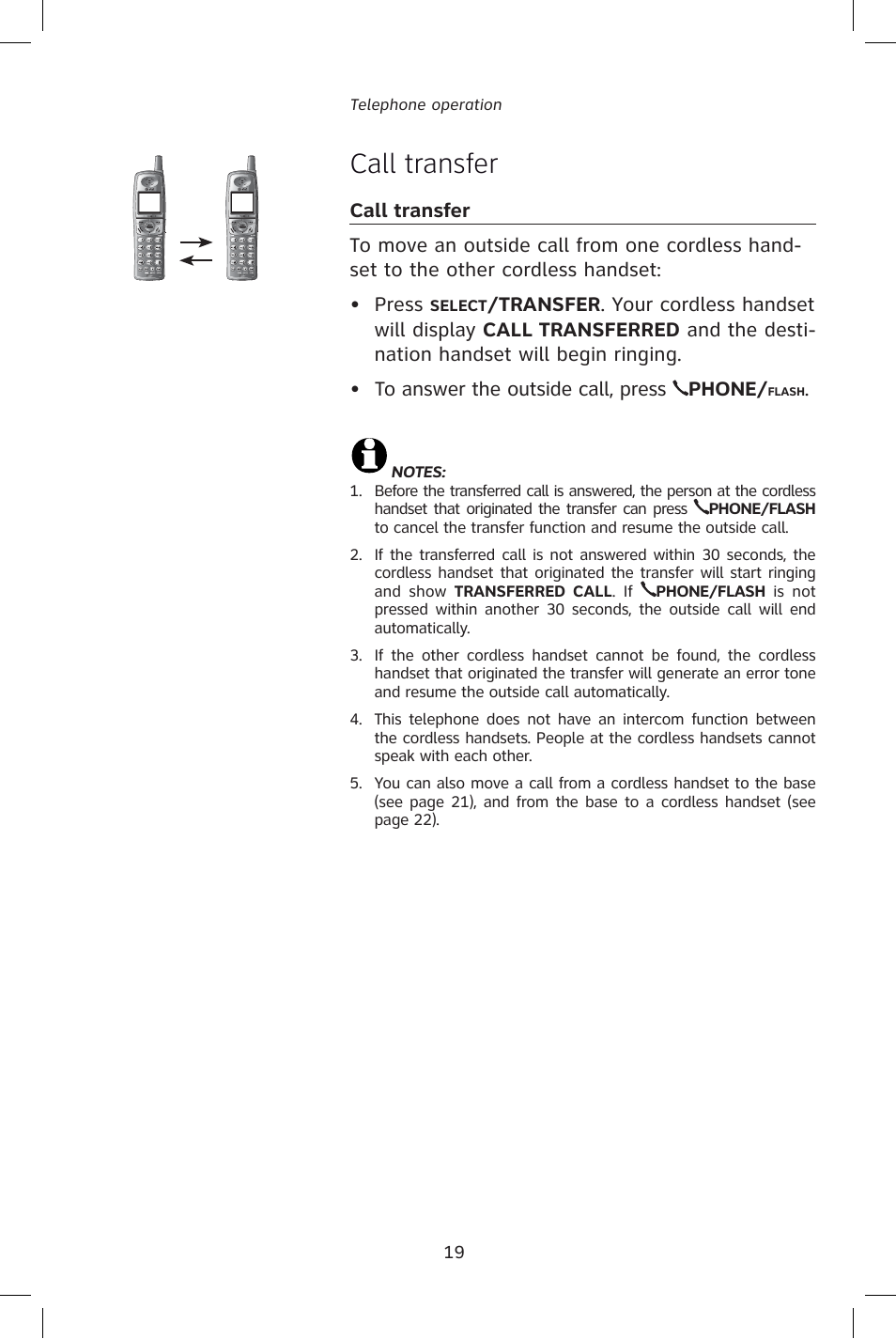 Call transfer | AT&T E1828B User Manual | Page 22 / 71