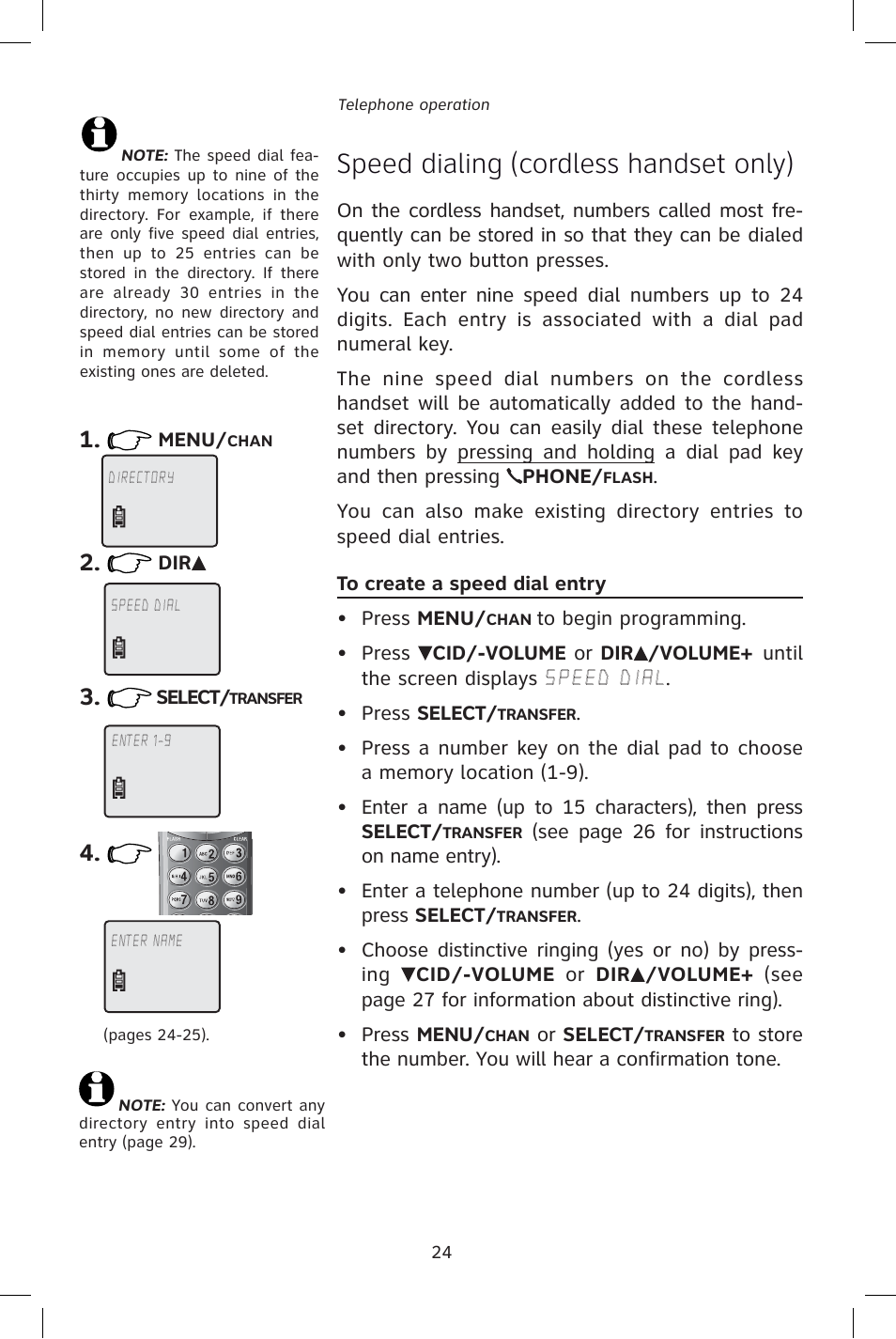 Speed dialing (cordless handset only) | AT&T E1828B User Manual | Page 27 / 71