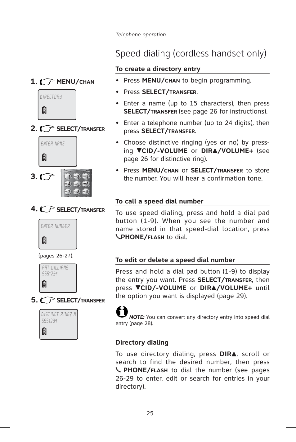 Speed dialing (cordless handset only) | AT&T E1828B User Manual | Page 28 / 71