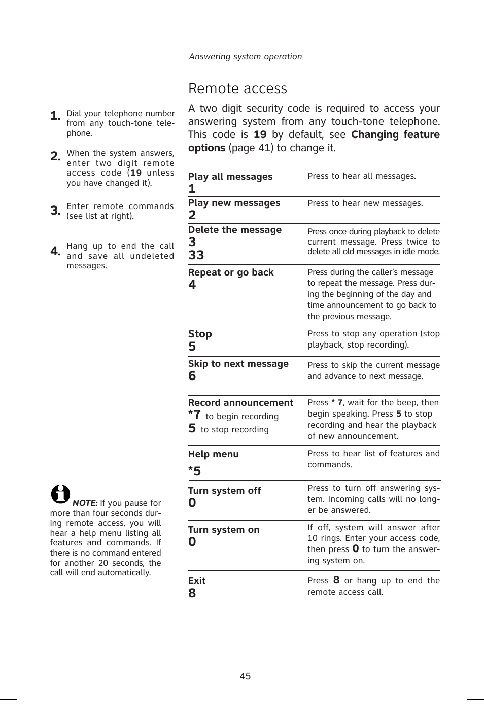 Remote access | AT&T E1828B User Manual | Page 48 / 71