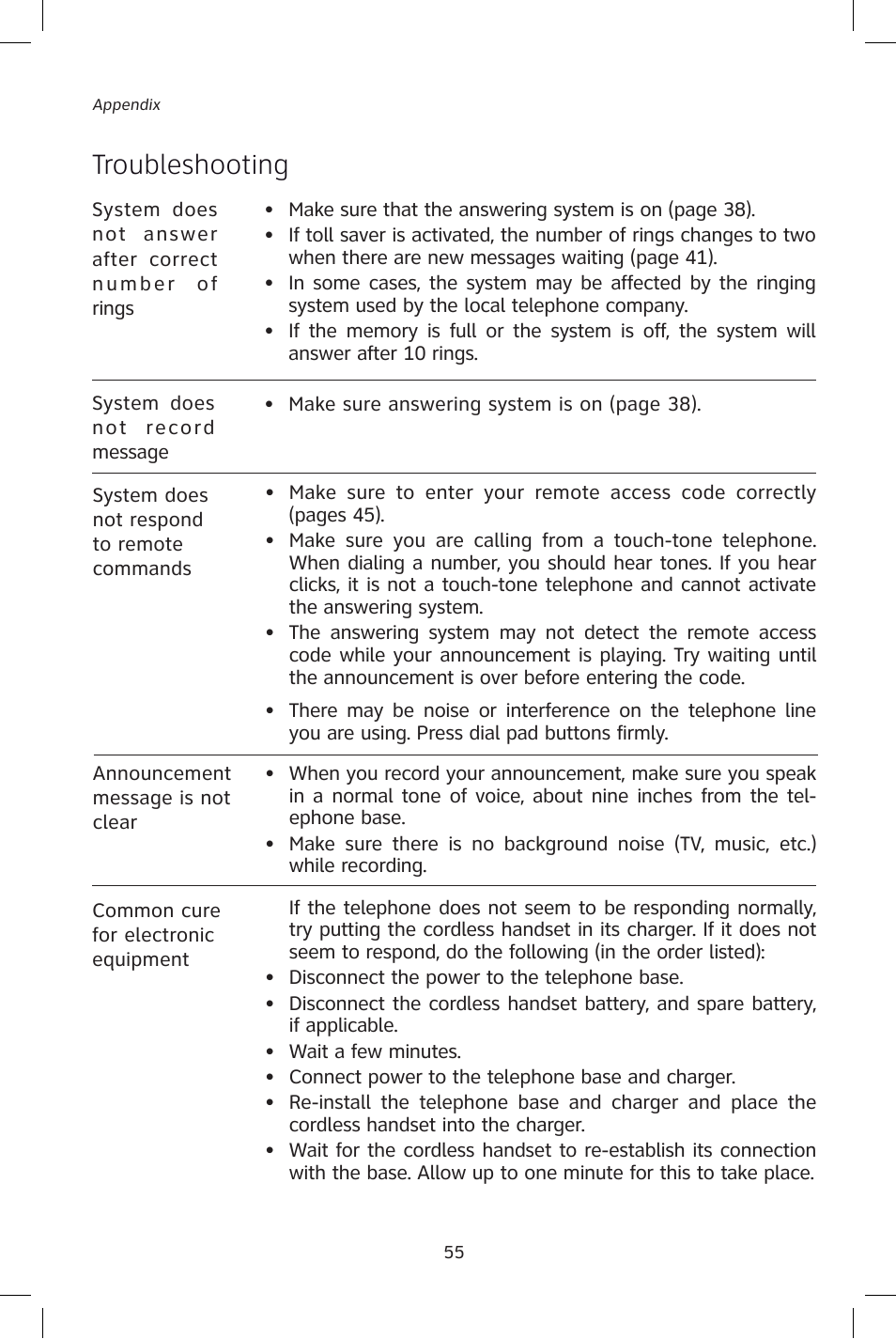 Troubleshooting | AT&T E1828B User Manual | Page 58 / 71