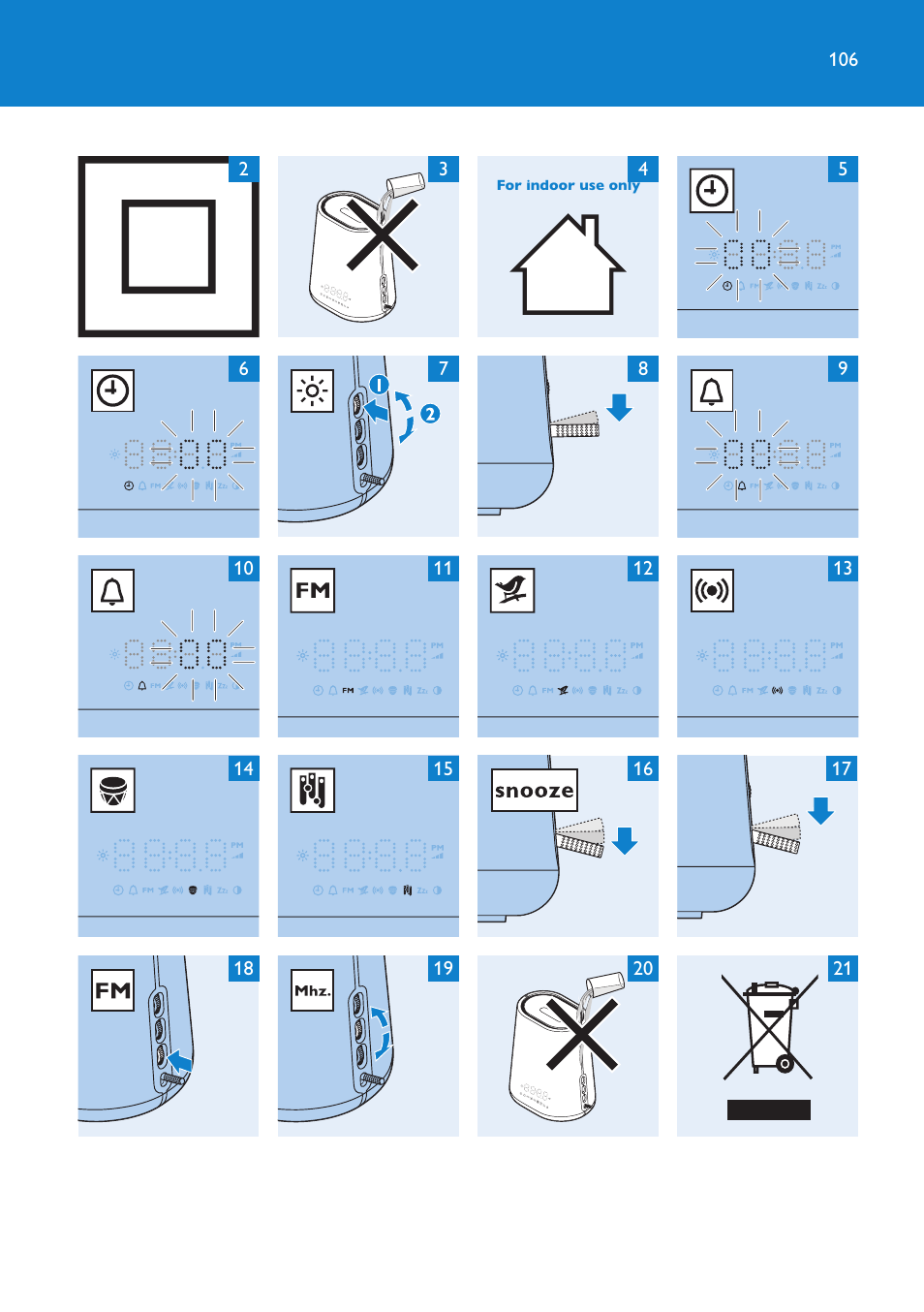 Philips Éveil Lumière User Manual | Page 106 / 108