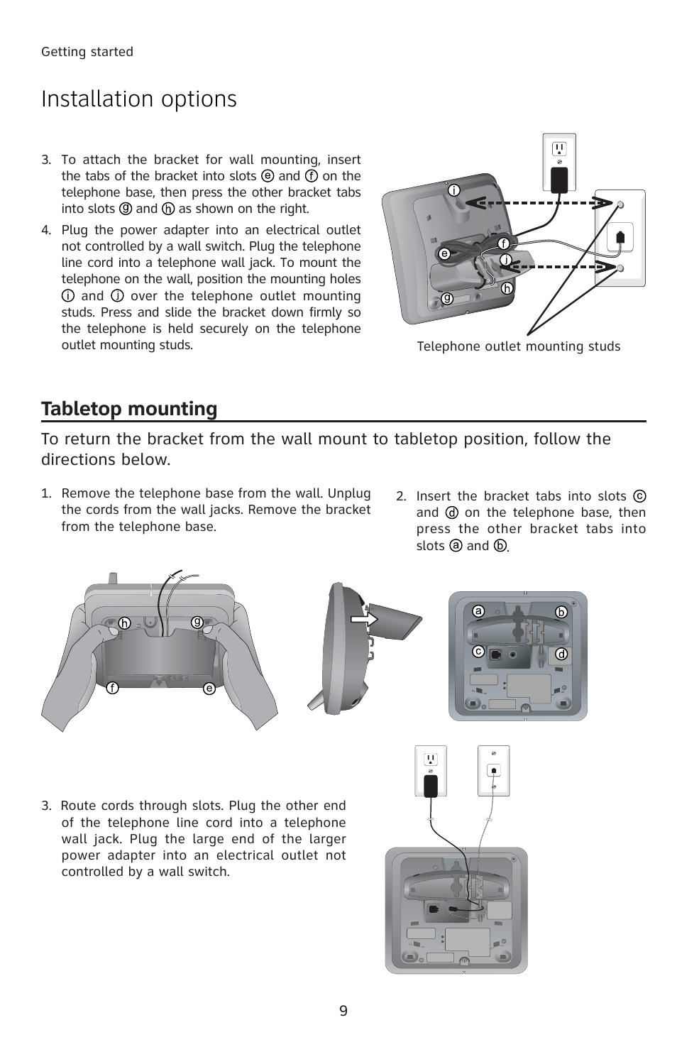 Installation options, Tabletop mounting | AT&T E5813B User Manual | Page 12 / 65