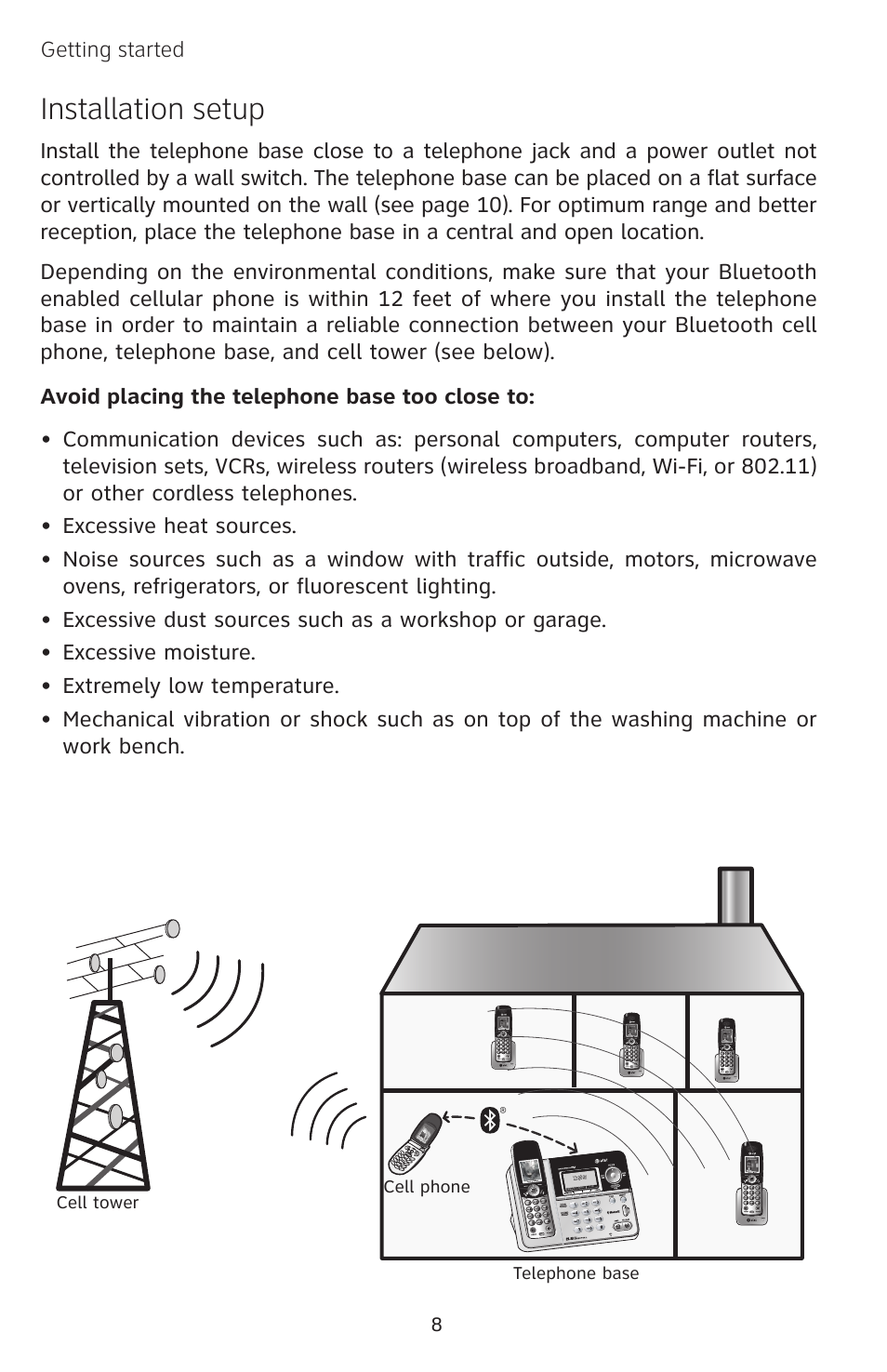 Installation setup, Getting started | AT&T EP5632 User Manual | Page 12 / 119