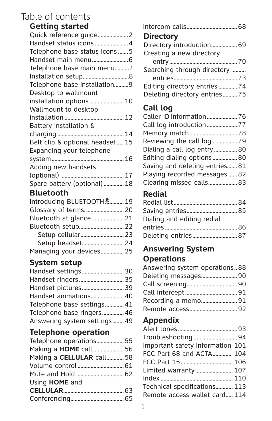 AT&T EP5632 User Manual | Page 5 / 119